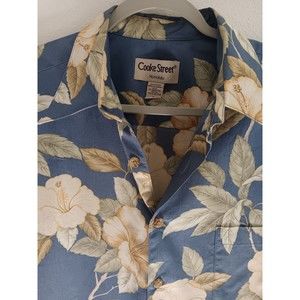 Cooke Street Mens Short Sleeve Floral Honolulu Hawaiian Shirt - Size L